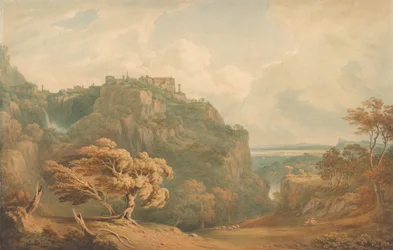 Een uitzicht op Tivoli richting Rome